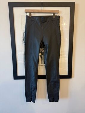 Zara Black Faux Leather Leggings M